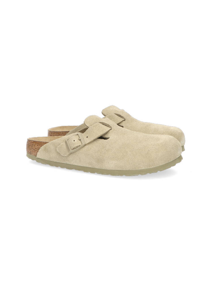 Kaki groene boston suede leather Birkenstock