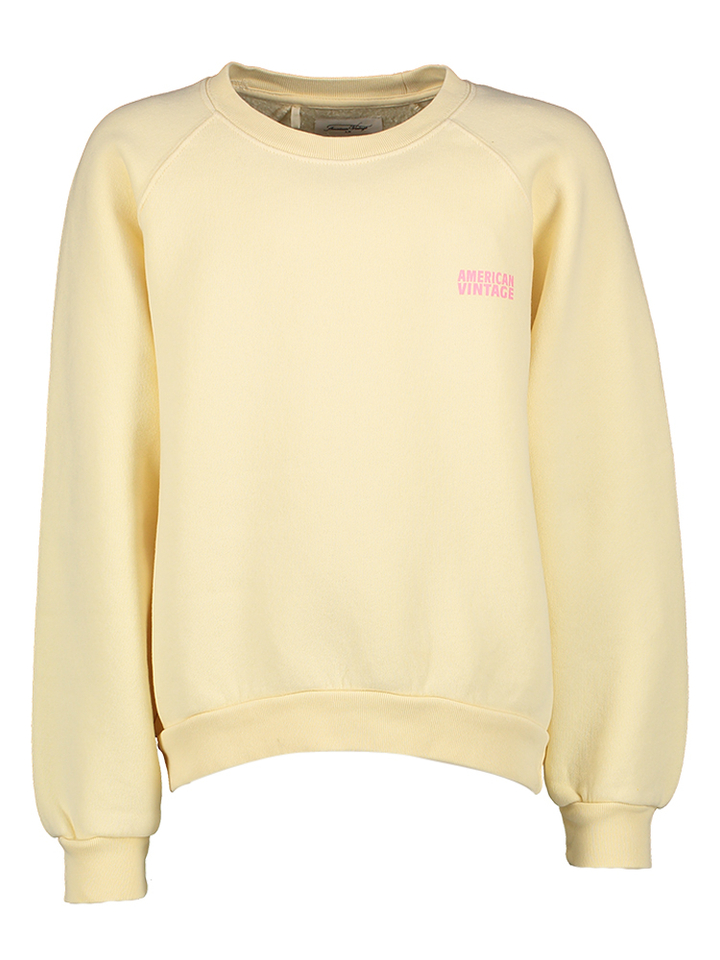 Gele sweater met logo American Vintage
