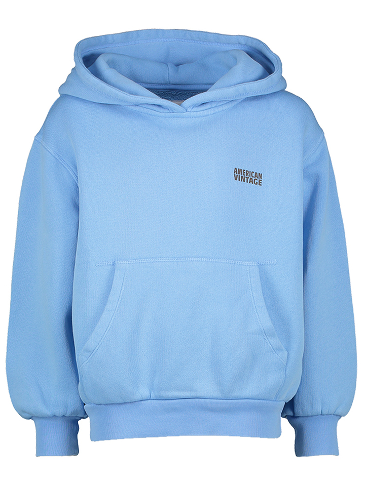 Blauwe sweater met kap logo American Vintage