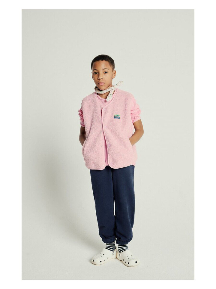 Roze cardigan in teddy American Vintage 