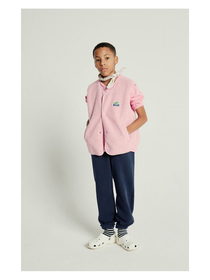 Roze cardigan in teddy American Vintage 