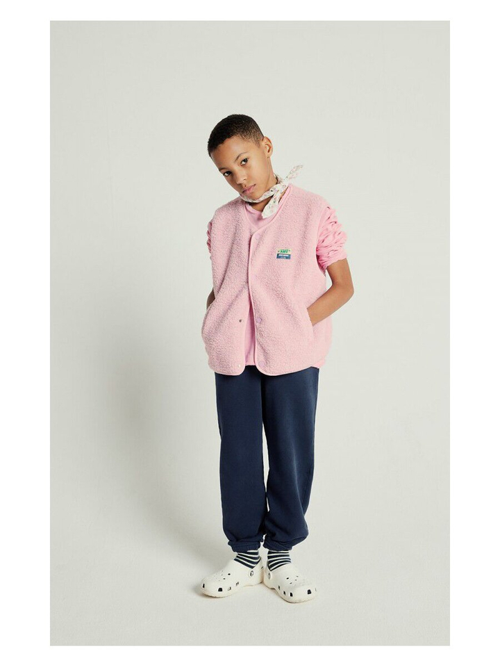 Roze cardigan in teddy American Vintage 