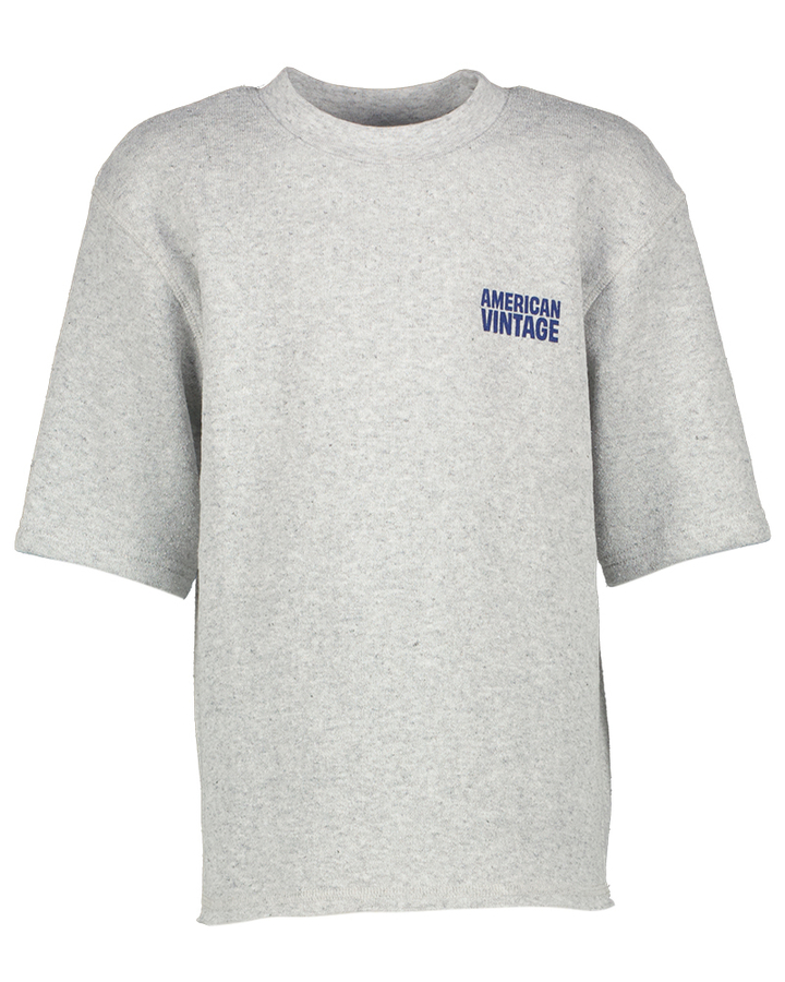 Grijze sweater met korte mouwen American Vintage 