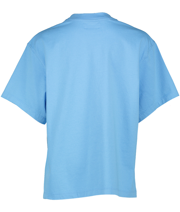 Blauwe katoenen t-shirt met logo American Vintage