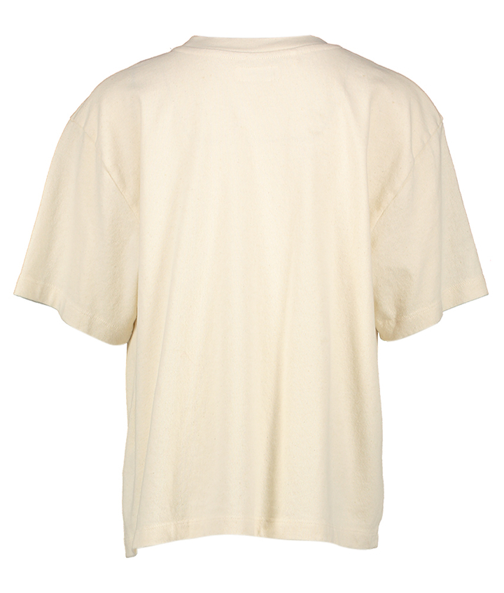 Creme kleruige katoenen t-shirt American Vintage 
