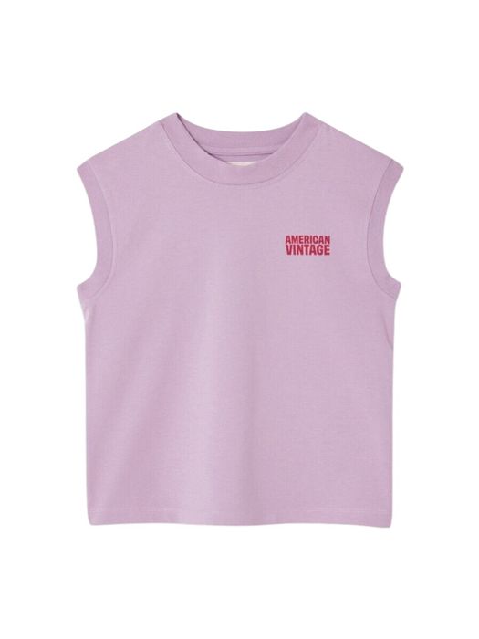 Lila kleurige mouwloze T-shirt American Vintage