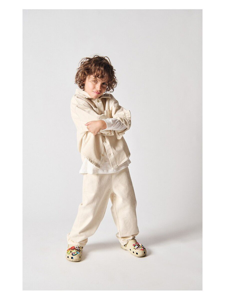 Ceme kleurige broek met elastiek American Vintage 