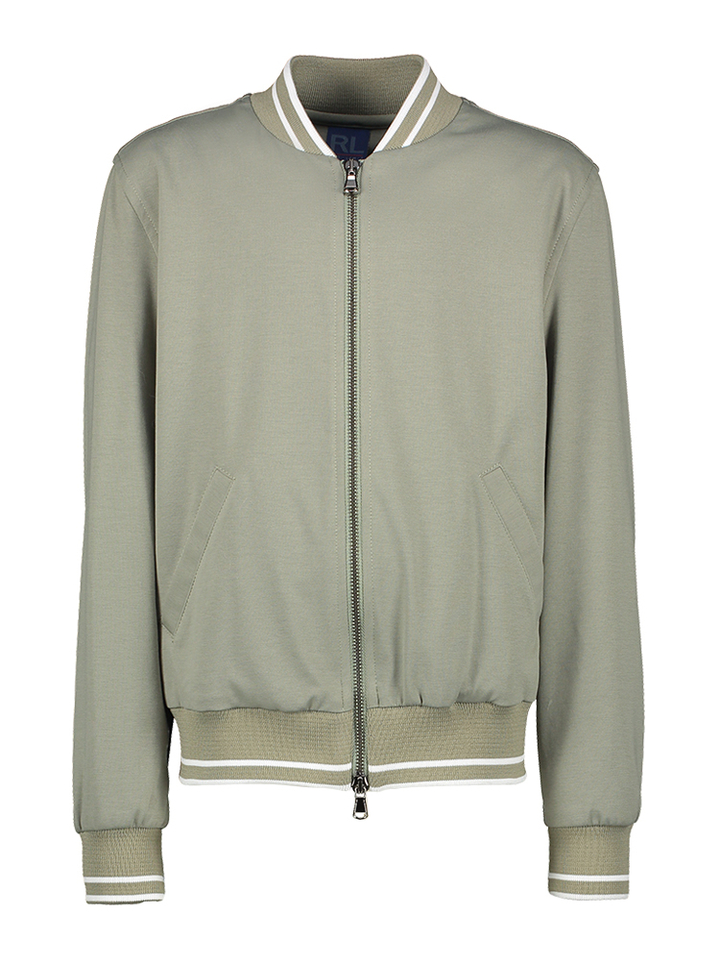 Groene bomber met streep detail Red Limit