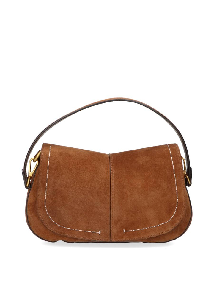 Camel kleurige handtas Helena Round Gianni Chiarini
