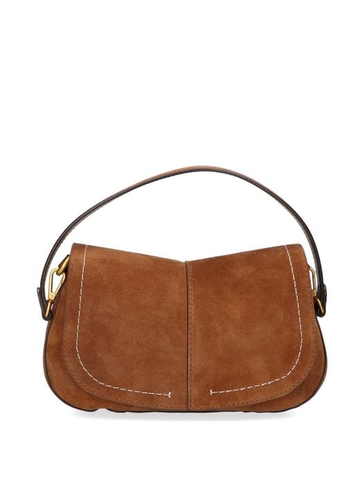 Camel kleurige handtas Helena Round Gianni Chiarini