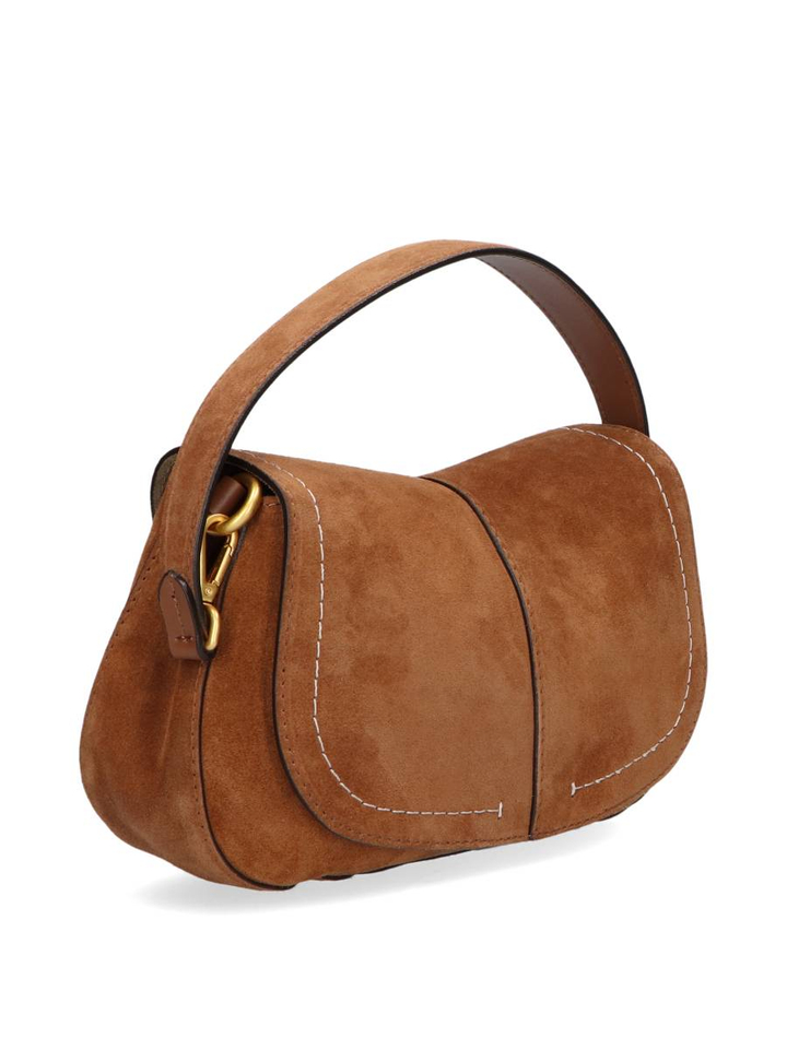 Camel kleurige handtas Helena Round Gianni Chiarini