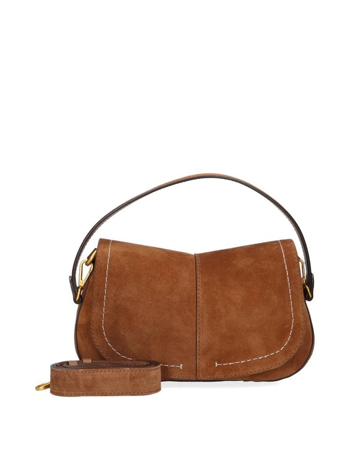 Camel kleurige handtas Helena Round Gianni Chiarini