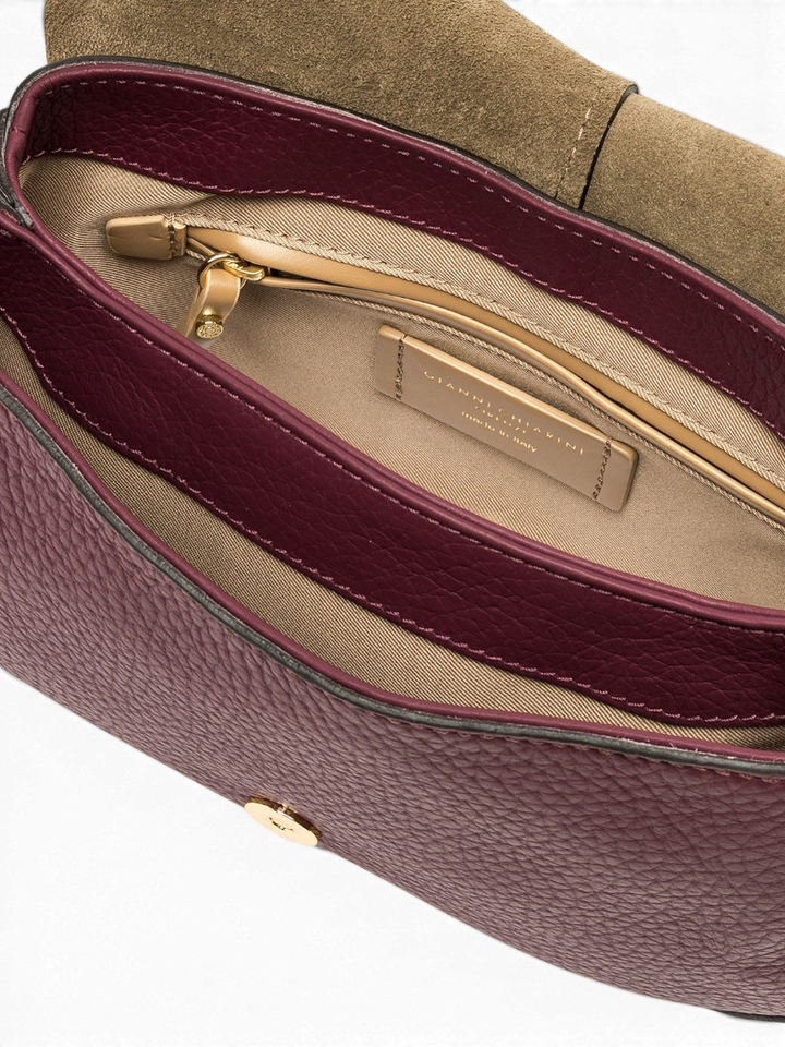 Bordeaux lederen handtas Helena Round Gianni Chiarini 