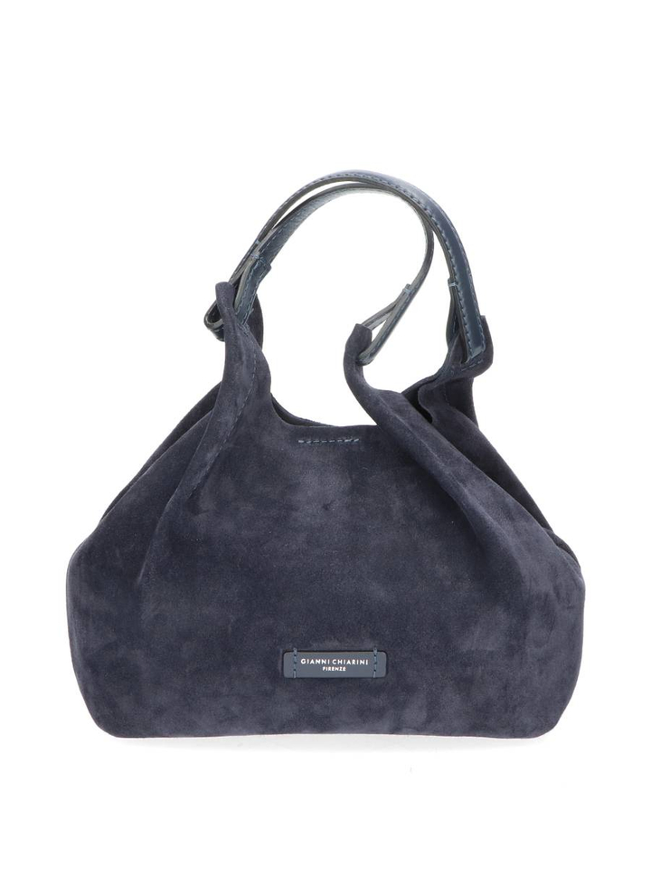 Blauwe handtas in suede Gianni Chiarini