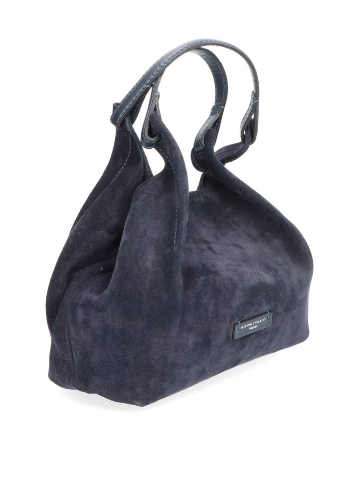 Blauwe handtas in suede Gianni Chiarini
