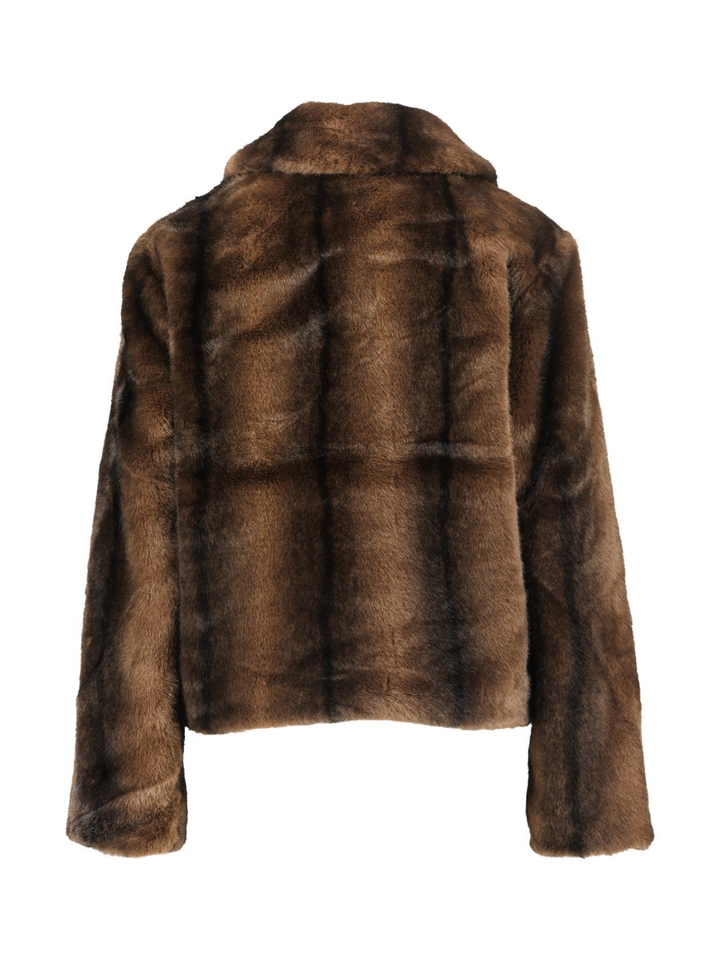 Bruine jas in faux fur Panoma Jacket Minus