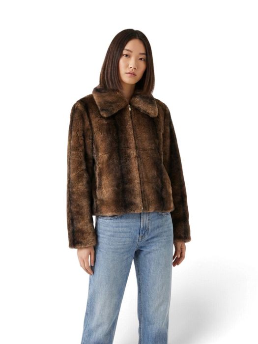 Bruine jas in faux fur Panoma Jacket Minus