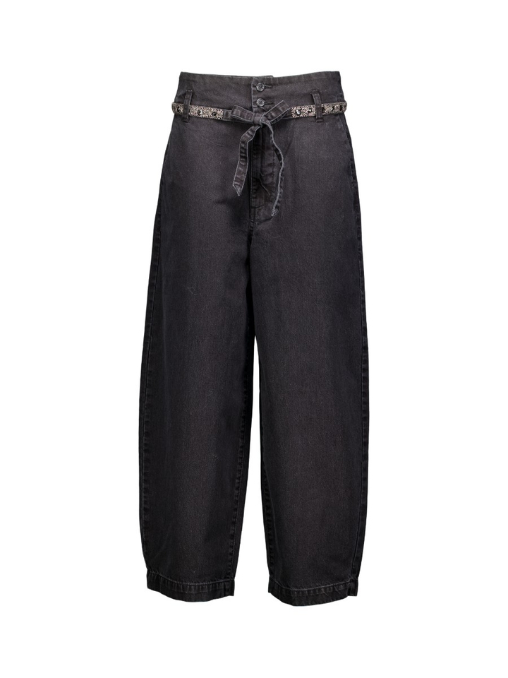 Zwarte Ballonjeans met juwelen riem Liu Jo