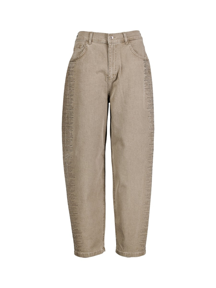 Beige ballonbroek met micro-strasssteentjes Liu Jo 
