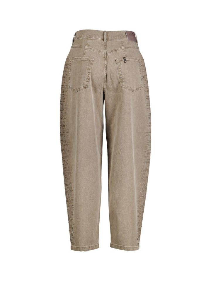 Beige ballonbroek met micro-strasssteentjes Liu Jo 
