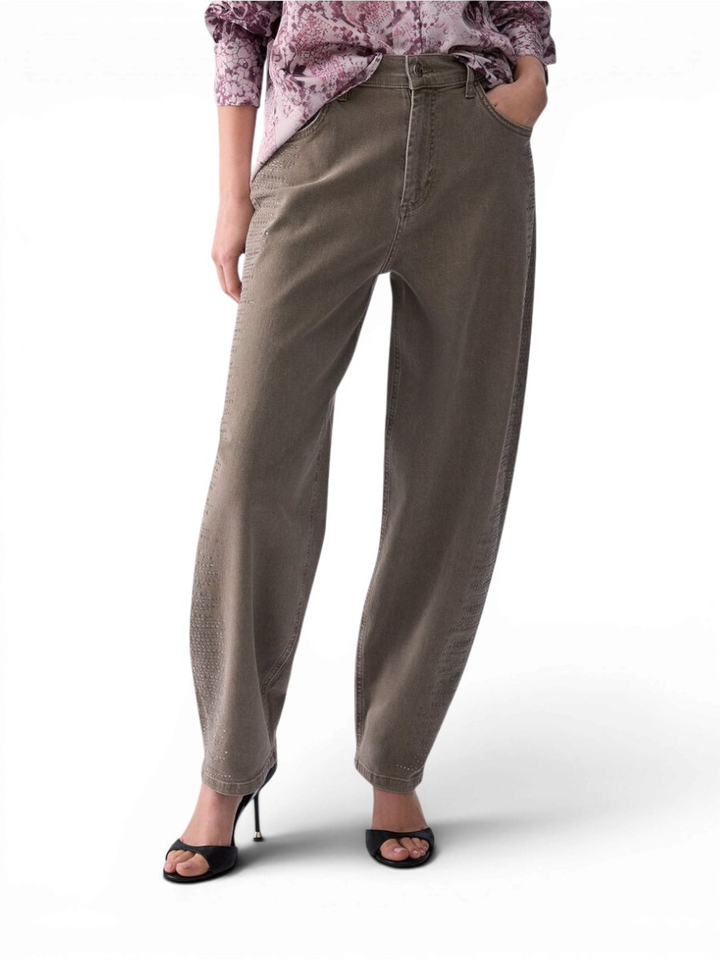 Beige ballonbroek met micro-strasssteentjes Liu Jo 