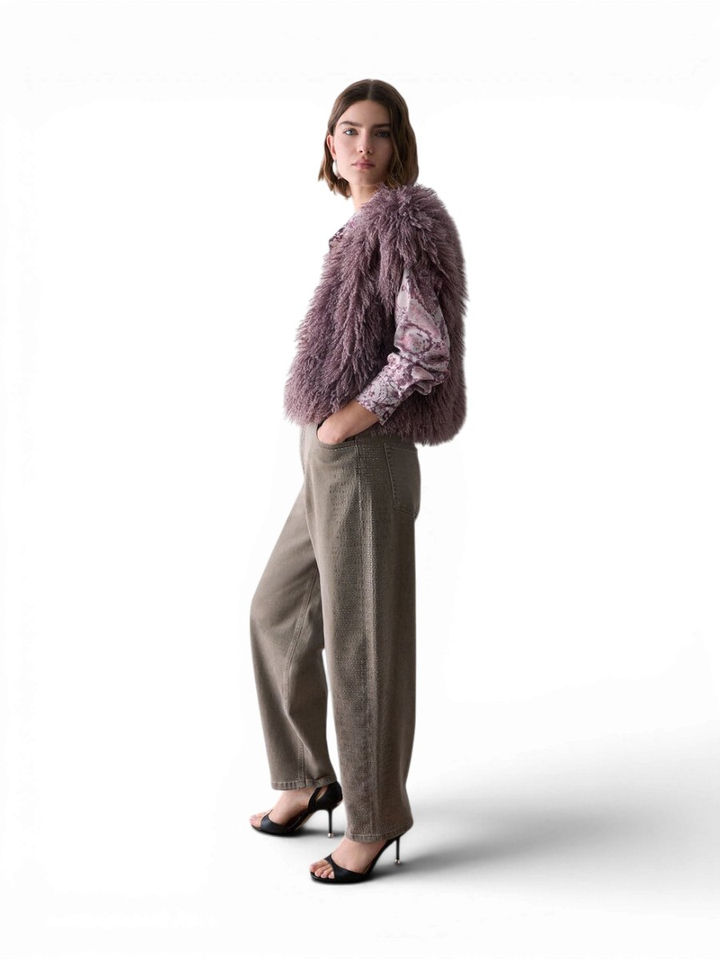 Beige ballonbroek met micro-strasssteentjes Liu Jo 