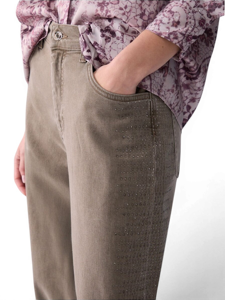 Beige ballonbroek met micro-strasssteentjes Liu Jo 