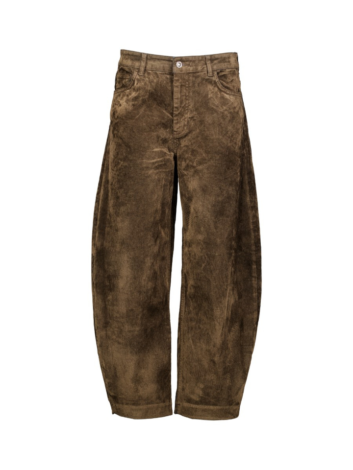 Bruine fluwelen ballonbroek Liu Jo