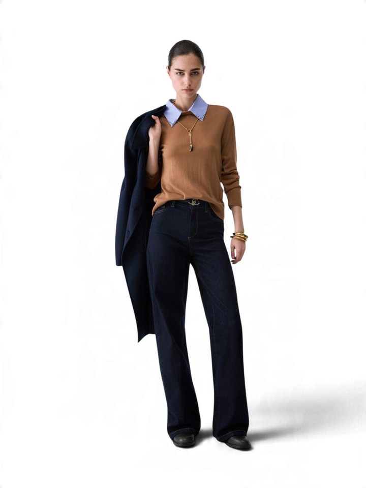 Donkerblauwe straight jeans Good Flaire Liu Jo 