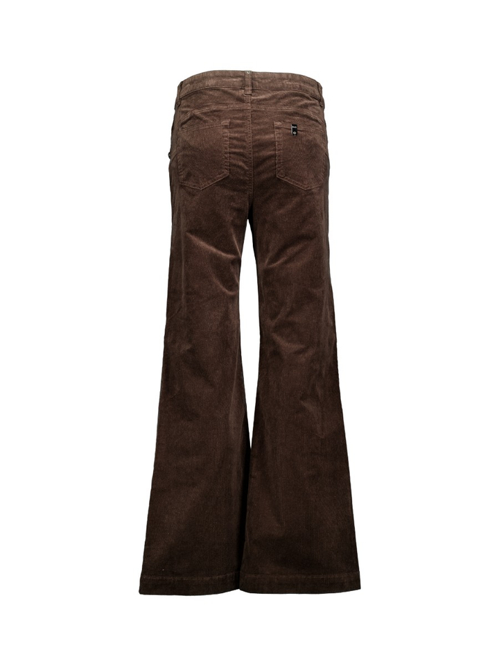 Bruine flared broek met juwelenknopen Liu Jo
