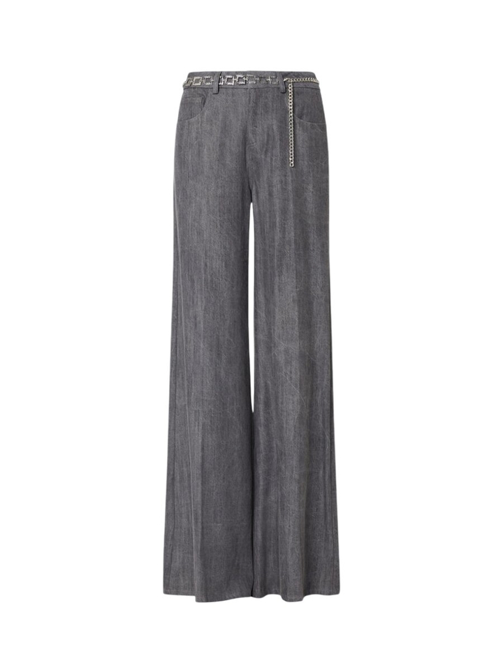 Grijze flare jeans met riem Liu Jo