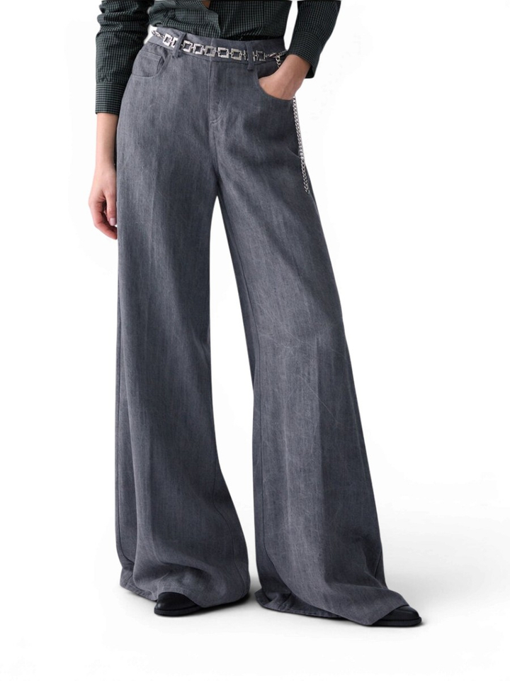 Grijze flare jeans met riem Liu Jo