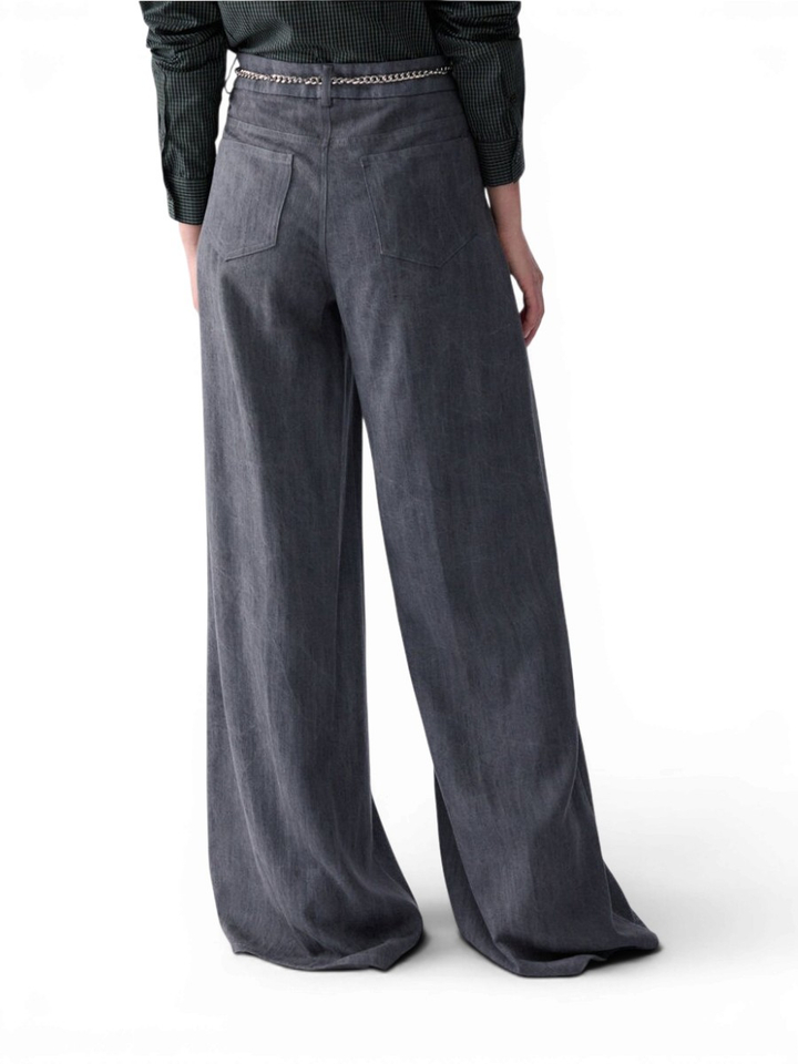 Grijze flare jeans met riem Liu Jo