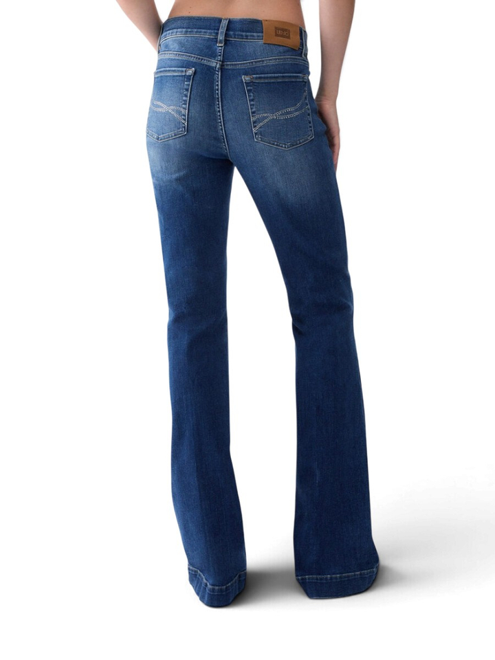 Donkerblauwe flare broek Authentic beat Liu Jo