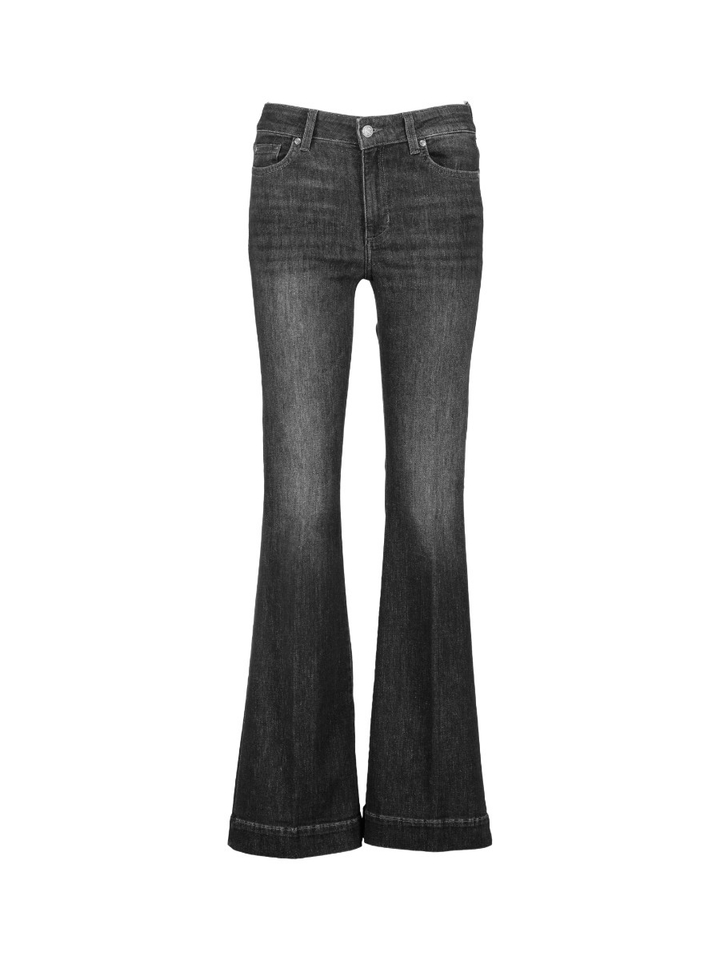 Grijze straight fit jeans met strass Liu Jo