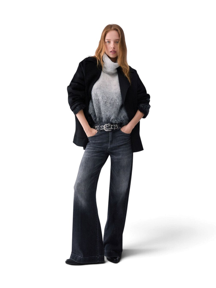 Donkergrijze flared fit jeans Liu Jo