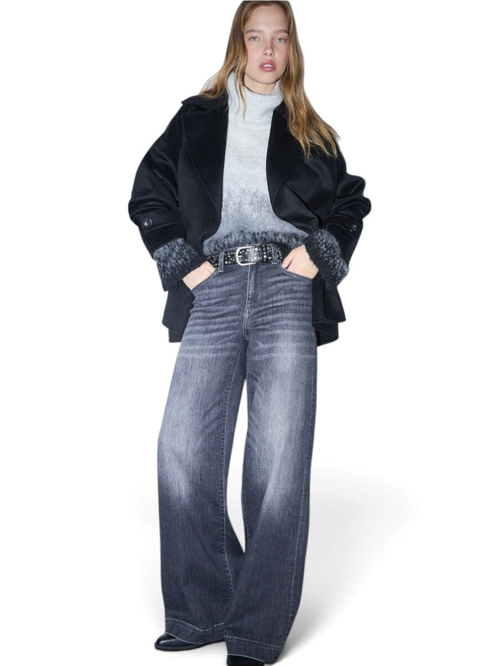Donkergrijze flared fit jeans Liu Jo