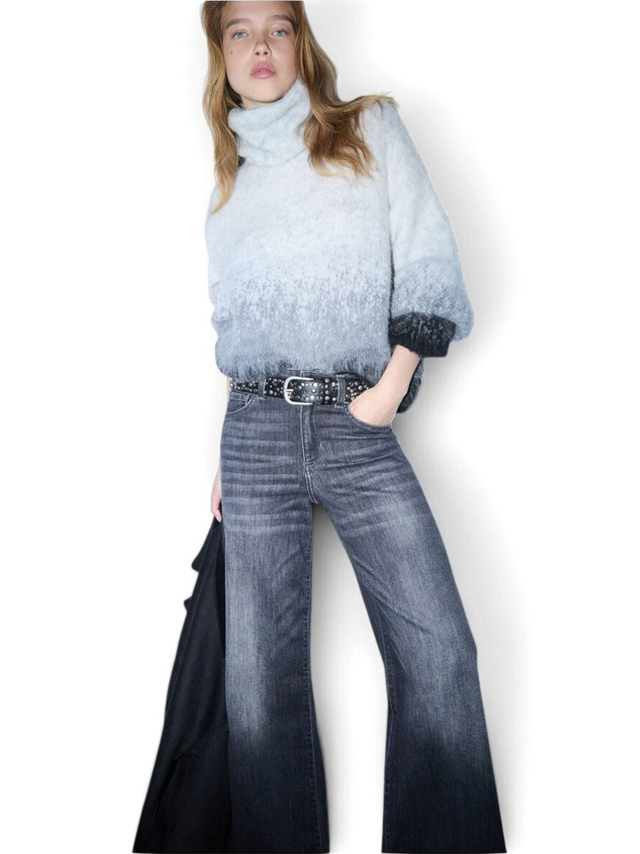 Donkergrijze flared fit jeans Liu Jo