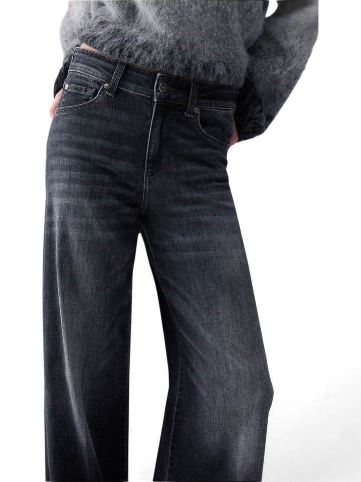 Donkergrijze flared fit jeans Liu Jo