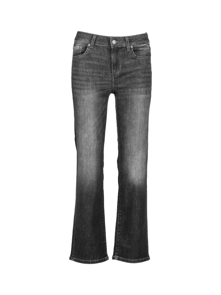 Donkergrijze slim enkel jeans met strass Liu Jo