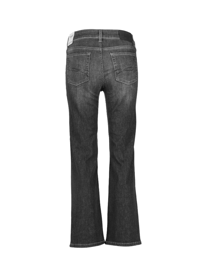 Donkergrijze slim enkel jeans met strass Liu Jo