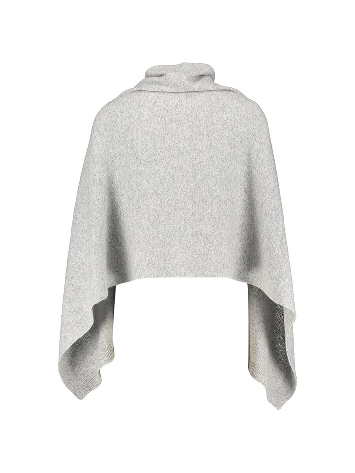 Grijze poncho met tortoise knopen Les Cordes