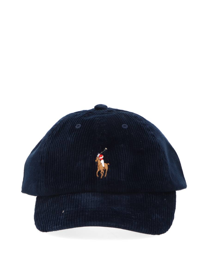 Donkerblauwe ribfluwelen pet Ralph Lauren