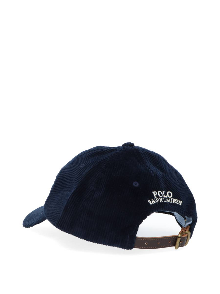 Donkerblauwe ribfluwelen pet Ralph Lauren