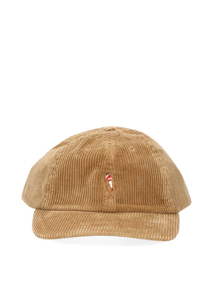 Beige ribfluwelen pet Ralph Lauren