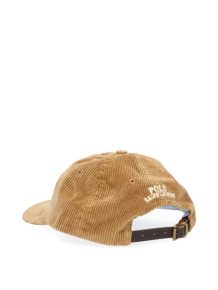 Beige ribfluwelen pet Ralph Lauren