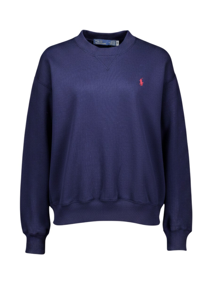 Donkerblauwe sweater met ronde hals Ralph Lauren 