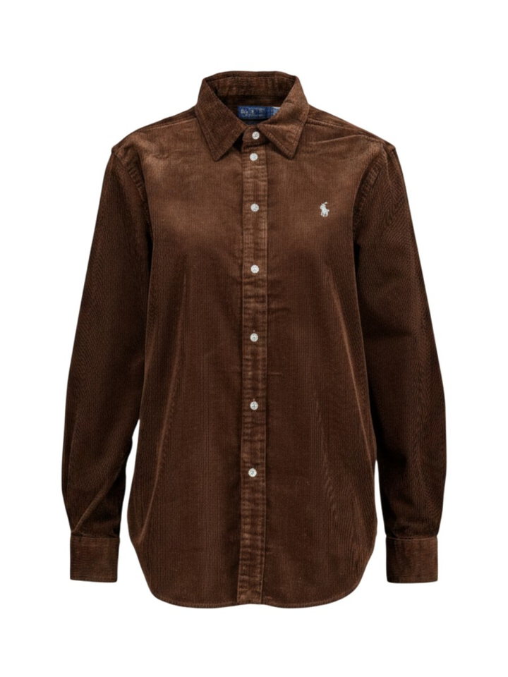 Bruine bloes in ribfluweel Ralph Lauren