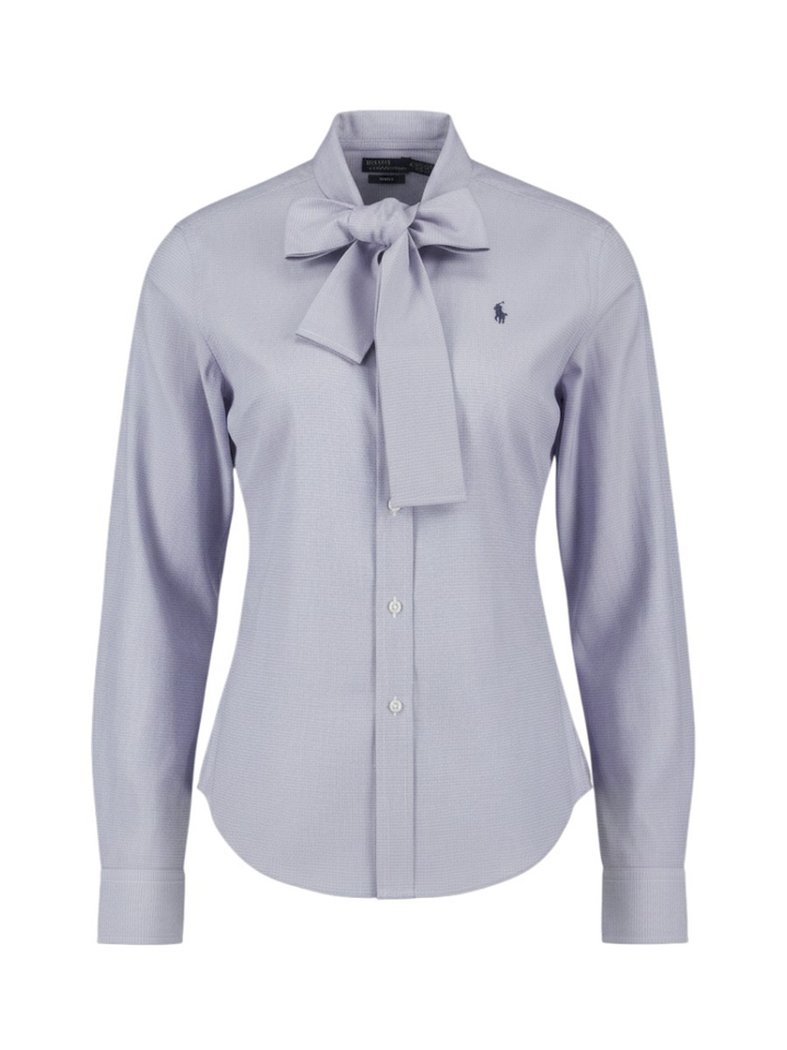 Blauwe bloes met strik Ralph Lauren