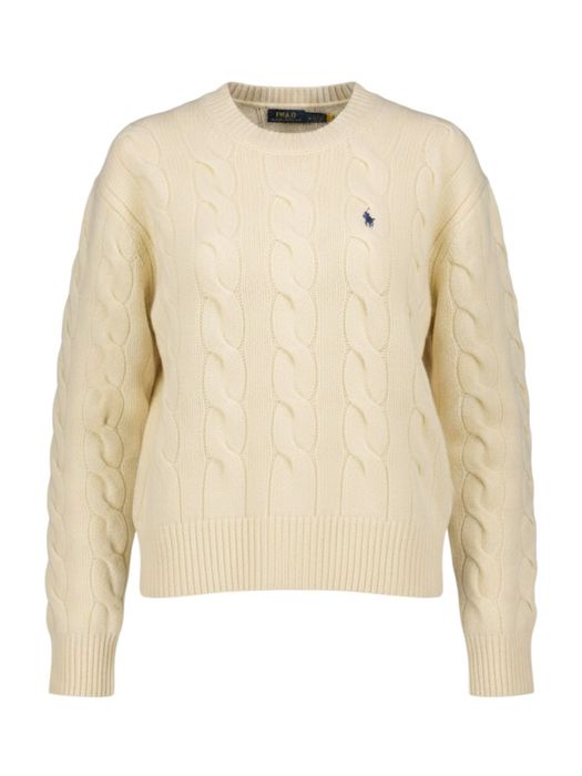 Crémekleurige sweater met ronde hals Ralph Lauren